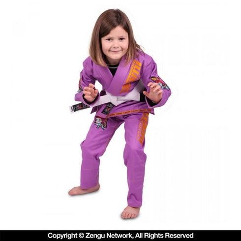 Tatami x Meerkatsu Animal Kids Jiu Jitsu Gi - Purple-4